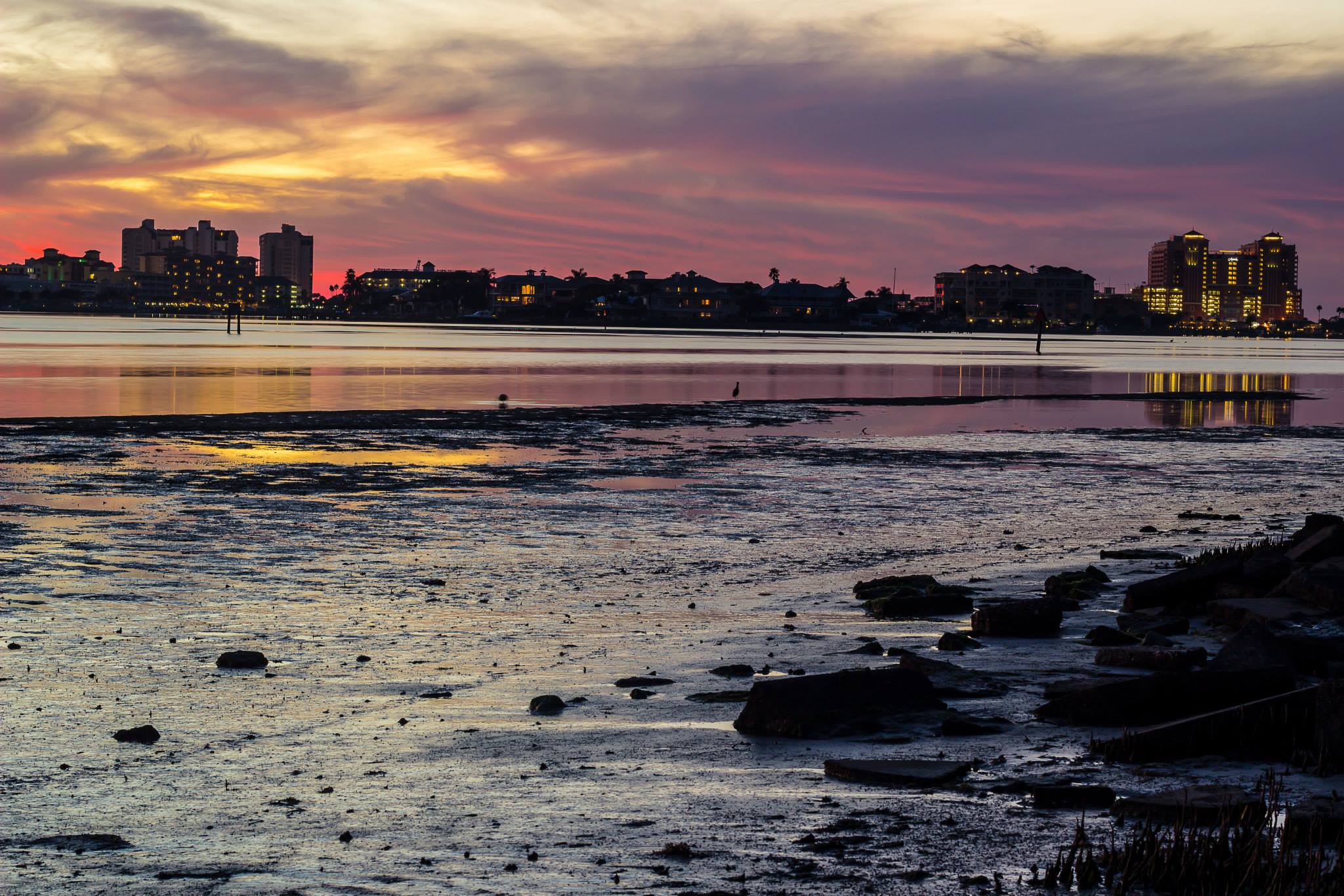 Clearwater sunset reflection